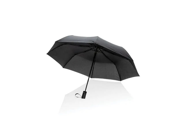 Nachhaltiger 21 Zoll Schwarz Mini-Schirm mit Automatik-Öffnung TK Gruppe® Grosshandel 