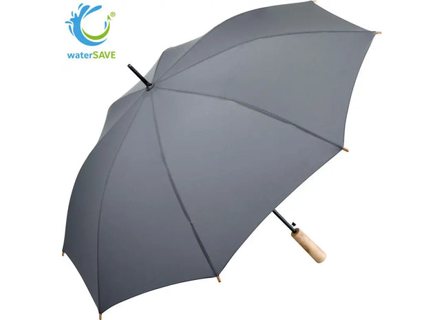 Nachhaltiger AC-Stockschirm ÖkoBrella mit waterSAVE Bezug - Grau, Windfest & Stilvoll TK Gruppe® Grosshandel 