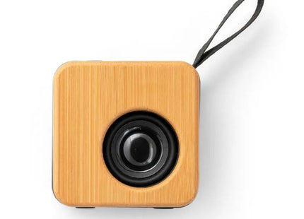 Nachhaltiger Bambus & rABS Bluetooth-Lautsprecher, Schwarz - Kompakt TK Gruppe® Grosshandel 