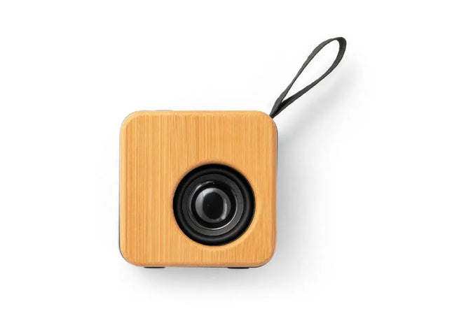 Nachhaltiger Bambus & rABS Bluetooth-Lautsprecher, Schwarz - Kompakt TK Gruppe® Grosshandel 