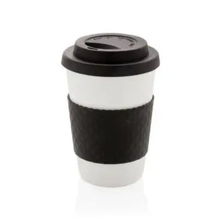 Nachhaltiger Kaffeebecher Wiederverwendbar 270 ml - Schwarz - Umweltfreundlicher Becher TK Gruppe® Grosshandel 
