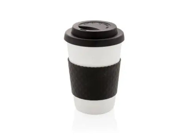 Nachhaltiger Kaffeebecher Wiederverwendbar 270 ml - Schwarz - Umweltfreundlicher Becher TK Gruppe® Grosshandel 