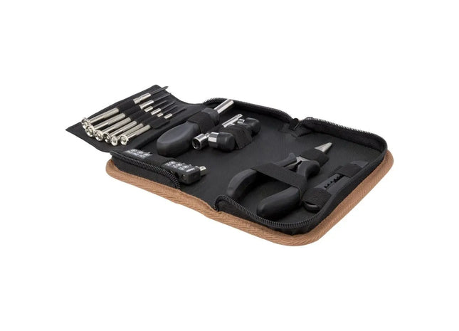 Nachhaltiges Spike 24-teiliges Werkzeugset aus recyceltem RCS Kunststoff mit Korketui - umweltfreundlich TK Gruppe® Grosshandel 