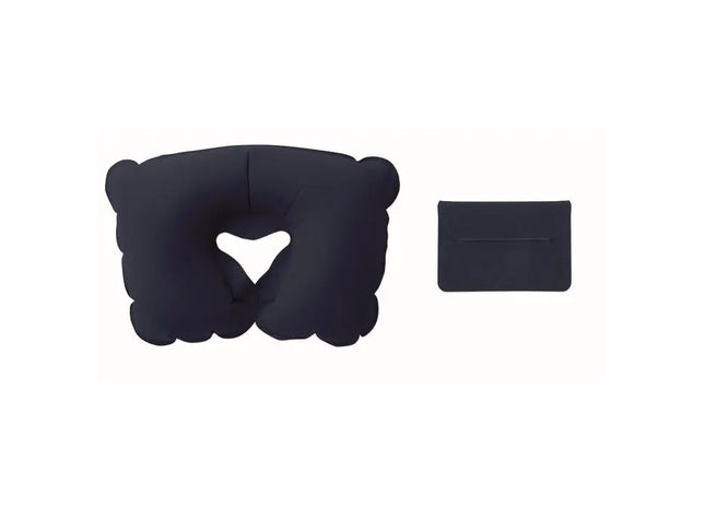 Nackenkissen TRAVELCONFORT - Blau für Bequeme Reisen und Entspannung TK Gruppe® Grosshandel 