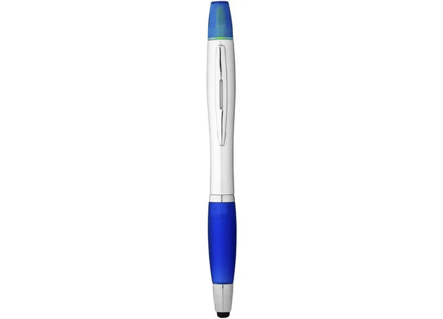 Nash Stylus Kugelschreiber & Marker in Silber-Royalblau – Vielseitig mit Schwarzer Mine TK Gruppe® Grosshandel 