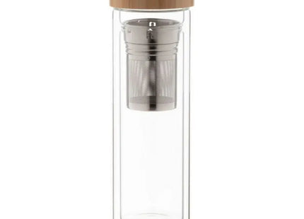 Natur Transparent Andina 420ml Glas-Thermoflasche, öko-elegant TK Gruppe® Grosshandel 