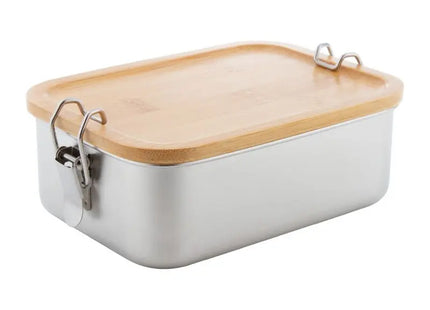 Bambento Lunchbox Silber/Natur, Essensbox Bambus – Stilvoll & Öko TK Gruppe® Grosshandel 