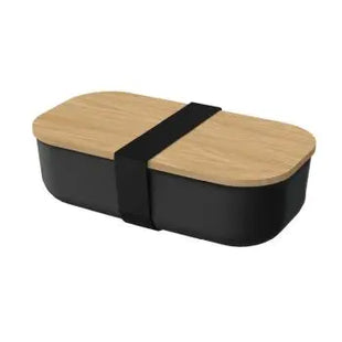 Bio-Vorratsdose Beech - Schwarz/Natur, Nachhaltige Aufbewahrungslösung aus Holz TK Gruppe® Grosshandel 