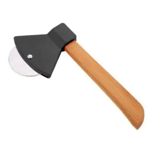 Pizzax Pizzaschneider - Schwarz/Natur: Scharf, langlebig, ergonomisch, stilvoll, vielseitig einsetzbar TK Gruppe® Grosshandel 