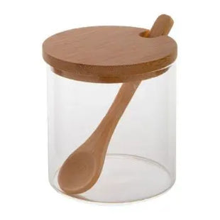 Lanai Gewürzbehälter aus Glas - Transparent/Natur: Stilvoll, luftdicht, langlebig, vielseitig, umweltfreundlich TK Gruppe® Grosshandel 
