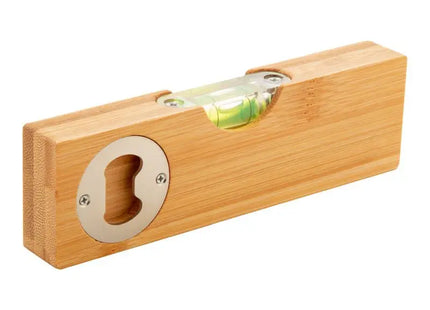 Naturfarbene Spiroo Wasserwaage & Flaschenöffner - 2-in-1, Praktisch, 100 Zeichen TK Gruppe® Grosshandel 