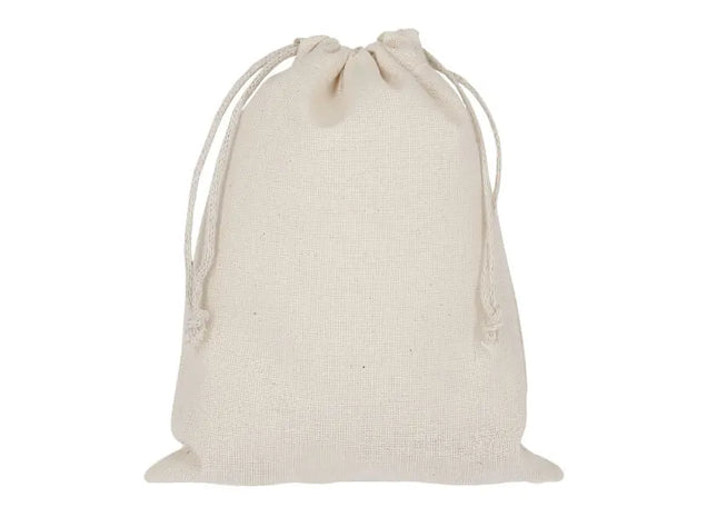 Naturfarbener Baumwoll-Zuziehbeutel, 15x20 cm, Praktisch & Vielseitig TK Gruppe® Grosshandel 