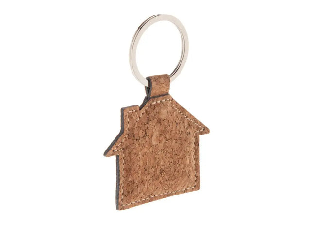 Naturfarbener Corhu Haus-Schlüsselanhänger - Ökologisch & Stilvoll TK Gruppe® Grosshandel 