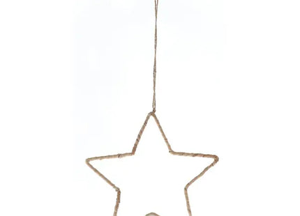 Naturfarbener Deko-Hängestern, XL, 40x40cm TK Gruppe® Grosshandel 