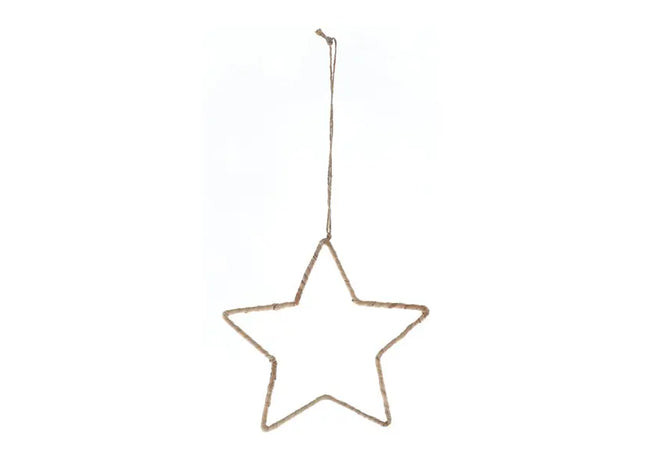 Naturfarbener Deko-Hängestern, XL, 40x40cm TK Gruppe® Grosshandel 