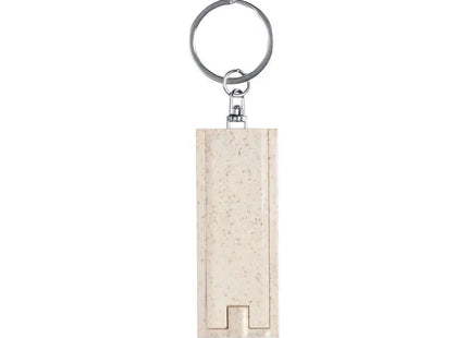 Naturfarbener Tasex Schlüsselring mit Taschenlampe - Praktisch & Hell, 100 Zeichen TK Gruppe® Grosshandel 