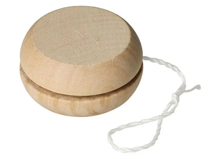 Naturfarbenes Jo-Jo Timber - Traditionelles Holzspielzeug für nostalgischen Spielspaß TK Gruppe® Grosshandel 