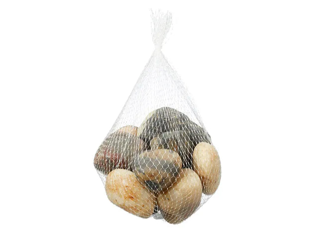 Natürliche Bachsteine als Deko im Netz, Ca. 1kg – Vielseitige Zierkiesel TK Gruppe® Grosshandel 