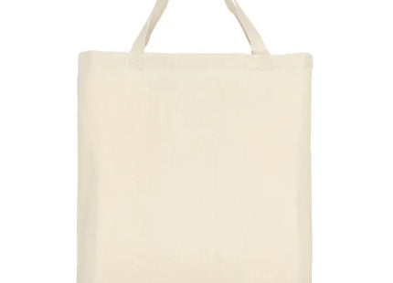 Natürliche Baumwoll-Einkaufstasche mit kurzen Henkeln & Bodenfalte – robust, umweltfreundlich, vielseitig TK Gruppe® Grosshandel 