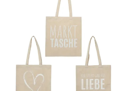 Natürliche Einkaufstasche, 3er-Set, ca. 42x38cm, umweltfreundliche Tragetaschen für Einkäufe TK Gruppe® Grosshandel 