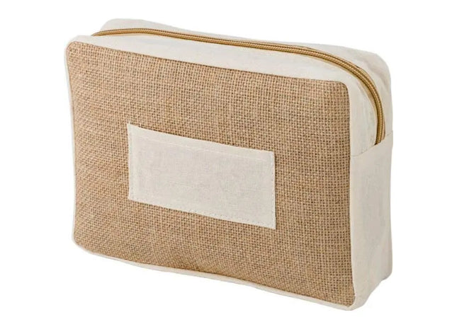 Natürliche Jute Make-up-Tasche Julian: Stilvolles und umweltfreundliches Accessoire für Ihre Schönheitsprodukte TK Gruppe® Grosshandel 