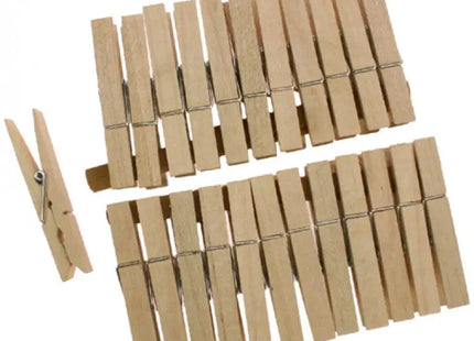 Natürliche Kiefernholz Wäscheklammern, 7x0.9cm, 24 Stück - Robust & Umweltfreundlich TK Gruppe® Grosshandel 