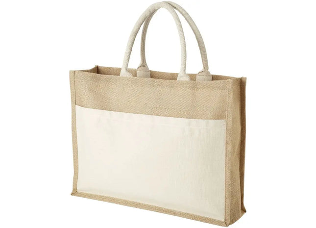 Natürliche Mumbay Jute Tragetasche 18L – Nachhaltig, robust, geräumig, vielseitig TK Gruppe® Grosshandel 