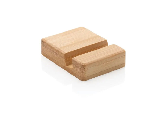 Natürlicher Bambus Smartphone-Halter in Braun - Umweltfreundlich und Stilvoll TK Gruppe® Grosshandel 