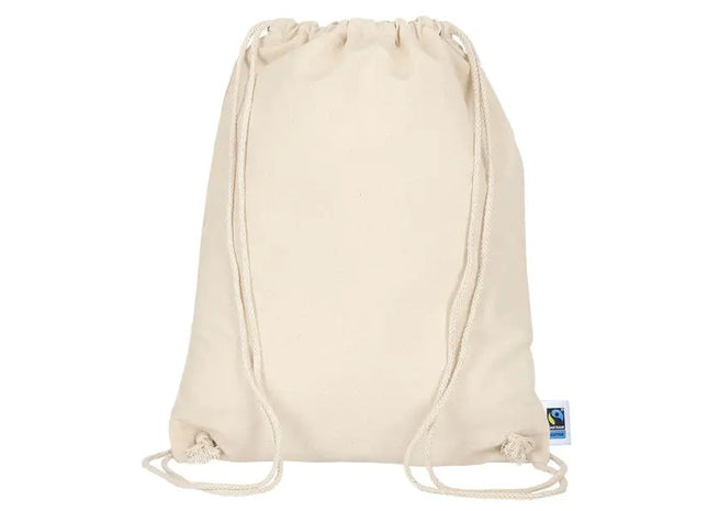 Natürlicher Turnbeutel aus Fairtrade-Baumwolle - Nachhaltig & Umweltfreundlich TK Gruppe® Grosshandel 
