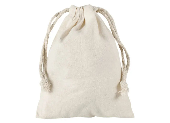 Natürlicher Zuziehbeutel aus Baumwolle, 10 x 14 cm – kompakt, umweltfreundlich, vielseitig TK Gruppe® Grosshandel 