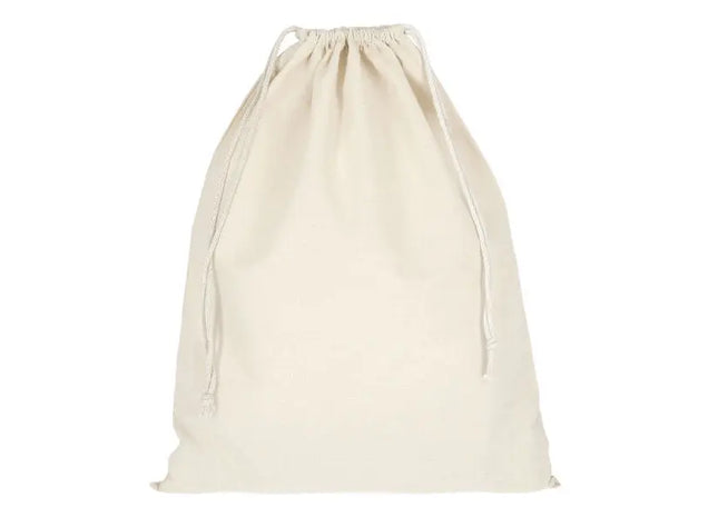 Natürlicher Zuziehbeutel aus Baumwolle, 40 x 50 cm – vielseitig, robust, umweltfreundlich TK Gruppe® Grosshandel 