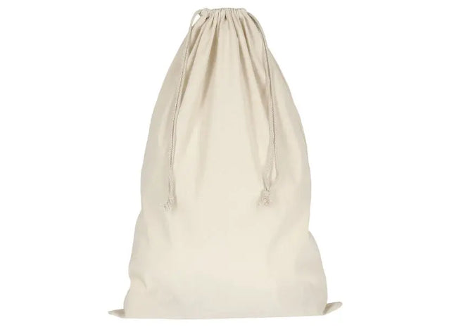 Natürlicher Zuziehbeutel aus Baumwolle, 50 x 75 cm – geräumig, robust, umweltfreundlich TK Gruppe® Grosshandel 