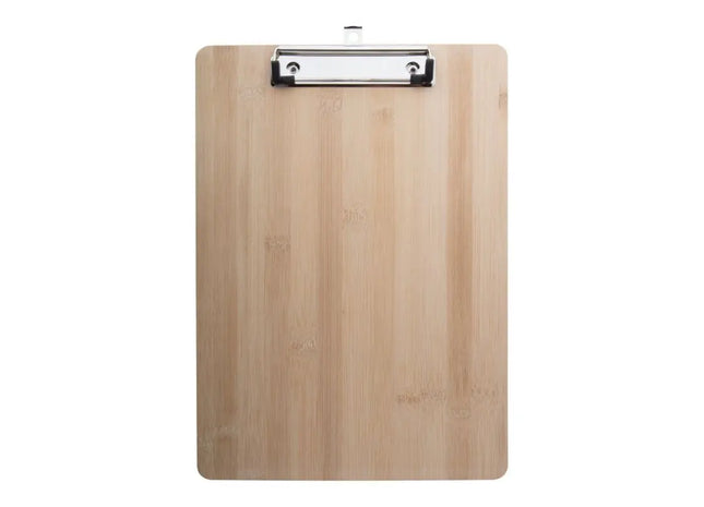 Natürliches Bamboard Bambus-Klemmbrett - Silber Robustes und stilvolles Clipboard für Profis TK Gruppe® Grosshandel 