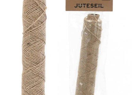 Natürliches Juteseil, 50m Rolle, 11x6cm, Öko-freundlich, Verpackt mit Kopfkarte TK Gruppe® Grosshandel 