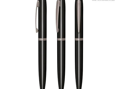 Nautic Black Drehkugelschreiber - Schwarz Stilvoller Stift für präzises und komfortables Schreiben TK Gruppe® Grosshandel 