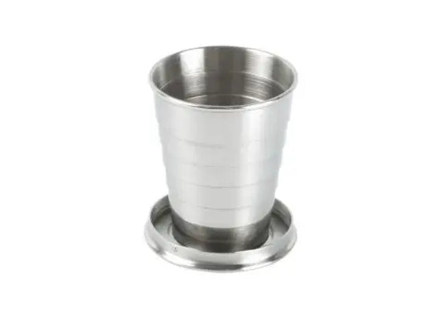 Nautilus Kompakter Teleskopbecher, 70ml, Glänzend Silber TK Gruppe® Grosshandel 