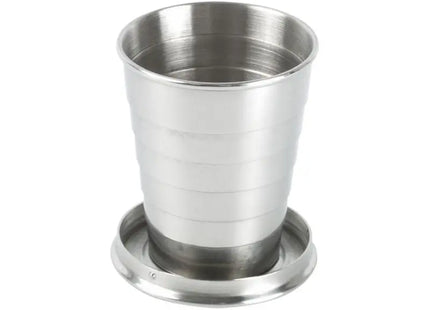 Nautilus Teleskopbecher 70 ml in Silber – Kompakt & praktisch für unterwegs TK Gruppe® Grosshandel 