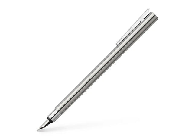 Neo Slim Edelstahl Füllfederhalter - Elegantes Silberglanz-Design TK Gruppe® Grosshandel 
