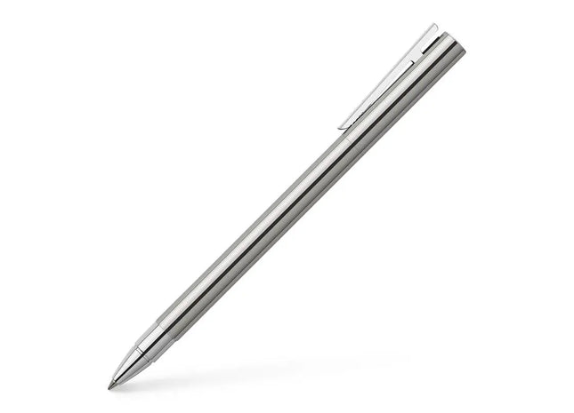 Neo Slim Edelstahl Tintenroller - Glänzendes Silber, Stilvolles und Präzises Schreibgerät TK Gruppe® Grosshandel 