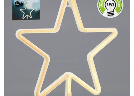 Neon-Leuchte Stern, warmweiß, 28x28 cm - Auffällige, festliche Dekoration TK Gruppe® Grosshandel 