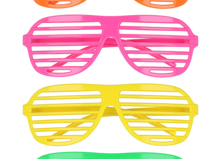 Neon Partybrille für Erwachsene, 4 sortierte Farben, ideal für Events & Feste TK Gruppe® Grosshandel 