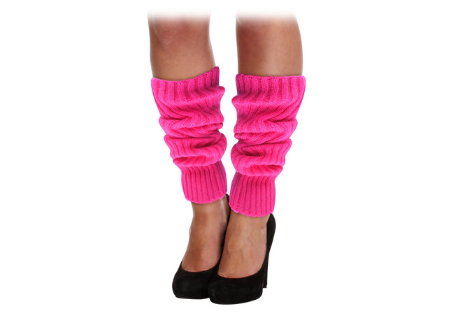 Neon Pink Beinwärmer Für Kostüme Und Sport, Leuchtende Farbe TK Gruppe® Grosshandel 