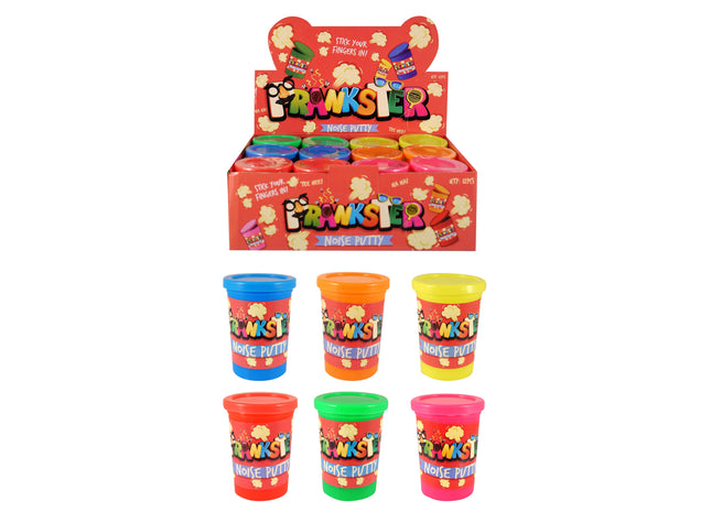 Neon Putty, 90 g geräuscherzeugender Schleim, verschiedene Farben, 7,5 cm x 5,5 cm – 6er-Pack TK Gruppe® Grosshandel 