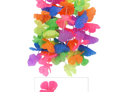 Neon Rainbows Lei Kette 300cm - Bunte Party Girlande Dekoration TK Gruppe® Grosshandel 
