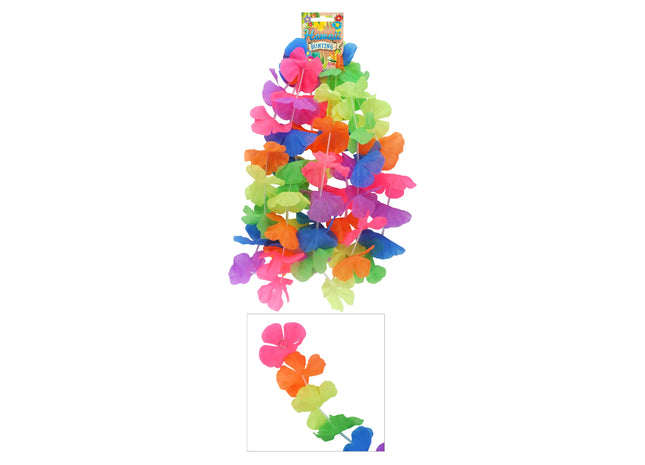 Neon Rainbows Lei Kette 300cm - Bunte Party Girlande Dekoration TK Gruppe® Grosshandel 