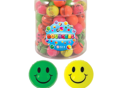 Neon Smile Jet Ball, 3,3 cm, 4 verschiedene Farben - Leuchtende Spielbälle TK Gruppe® Grosshandel 