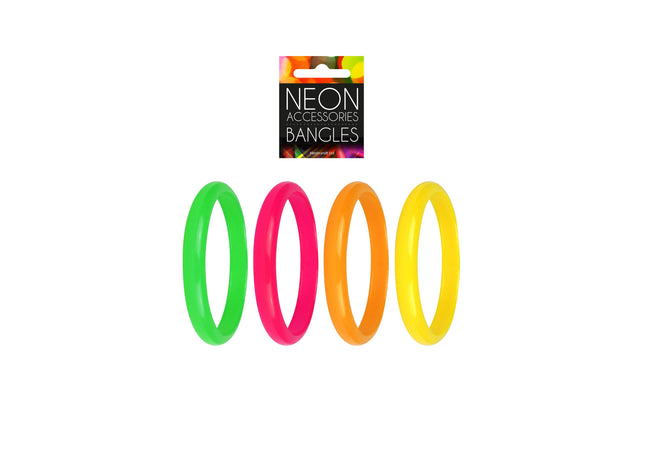 Neonfarbene Armbander 15cm, 4 leuchtende Farben – Partyzubehör & Accessoires TK Gruppe® Grosshandel 