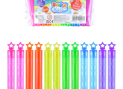 Neonfarbene Seifenblasenröhren 4Ml, 10,5Cm, Steril, 6Er-Pack - Partyzubehör TK Gruppe® Grosshandel 