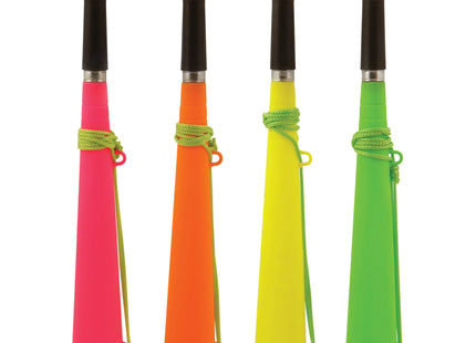 Neonfarbener Hörner mit Schrauben, 37 cm, 4 verschiedene Farben - Partyzubehör und Dekoration TK Gruppe® Grosshandel 