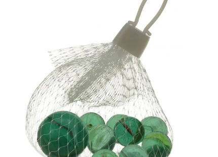 Netz mit 11 Murmeln: 10 kleine, 1 große. TK Gruppe® Grosshandel 